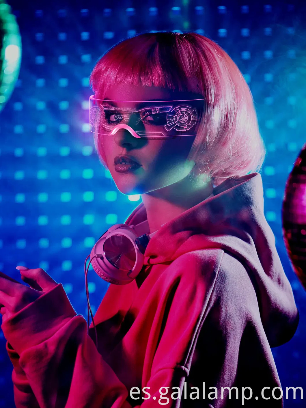 Coloridas Gafas de visión nocturna LED de alta definición Luz de gradiente